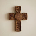 Celtic Saint Benedict Cross 3D STL Model - Protection Medal Relief File for CNC & 3D Printing