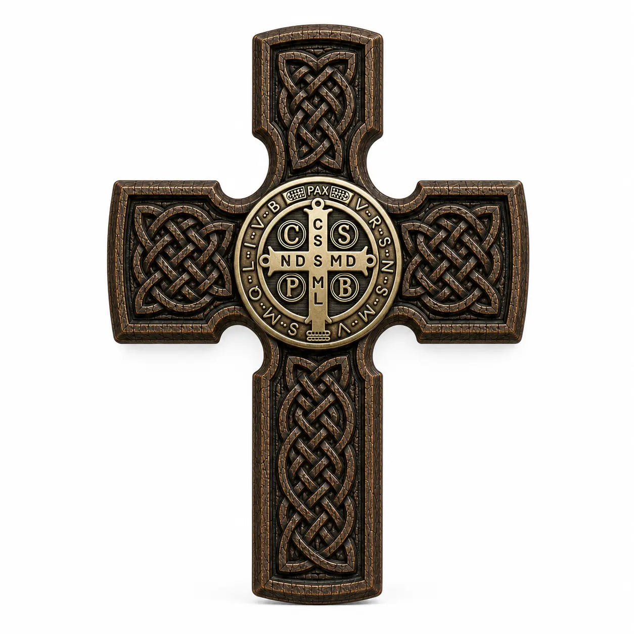 Celtic Saint Benedict Cross 3D STL Model - Protection Medal Relief File for CNC & 3D Printing