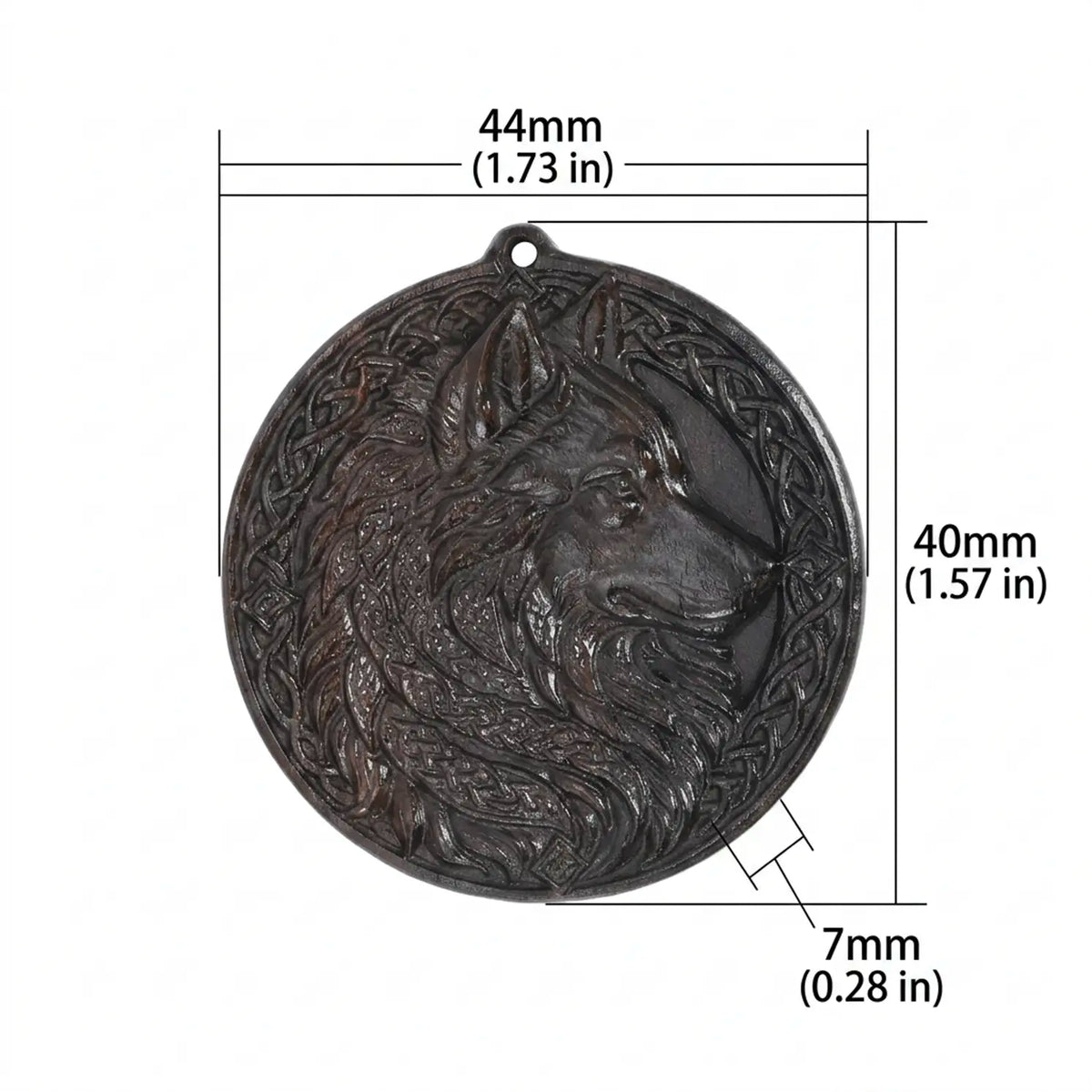 Celtic Wolf Pendant Necklace – Handcrafted Reclaimed Ebony Wood Wolf Totem, Norse Inspired Jewelry