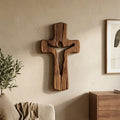 Jesus Silhouette Cutout Cross 3D STL Model - Rustic Relief File for CNC & 3D Printing