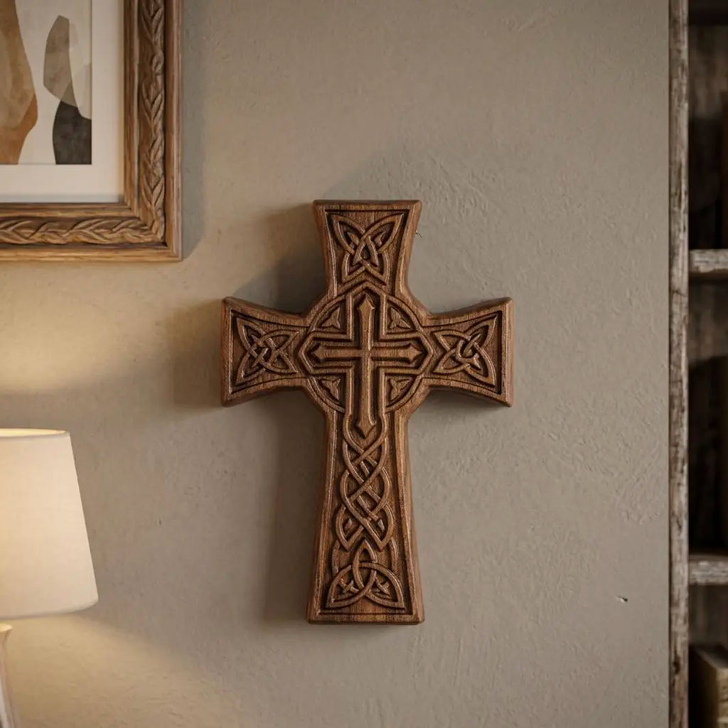 Irish Celtic Knot Cross 3D STL Model for CNC Router and 3D Printing