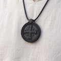Jerusalem Cross Pendant Necklace – Reclaimed Ebony Wood Christian Jewelry
