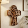 Jesus Portrait Crucifix Cross 3D STL Model - Relief Pendant File for CNC & 3D Printing