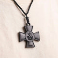 Handcrafted Ebony Wood Saint George Cross Pendant Necklace – Personalized Christian Jewelry