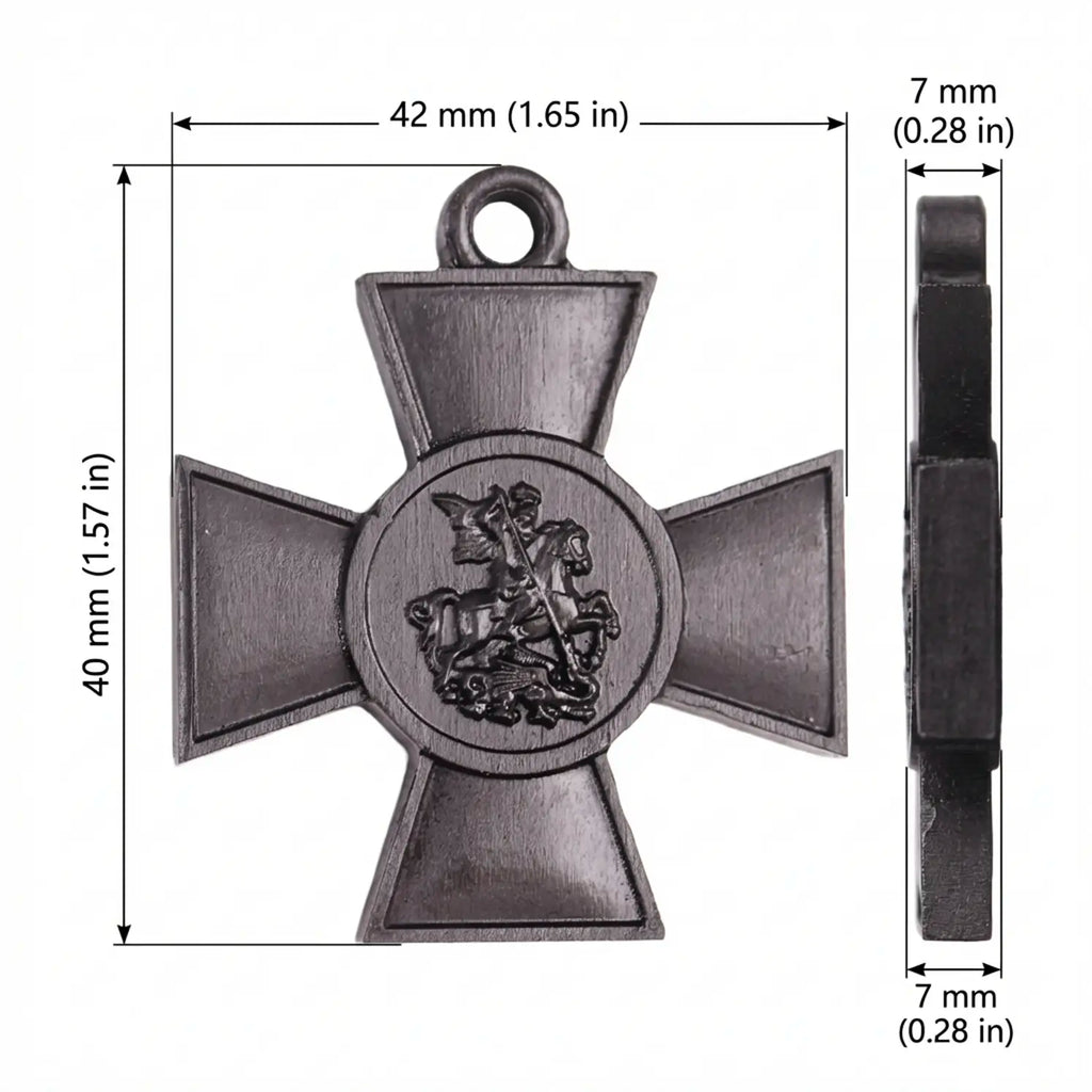 Handcrafted Ebony Wood Saint George Cross Pendant Necklace – Personalized Christian Jewelry