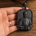 St John Bosco Necklace - Handmade Black Ebony Wood Pendant