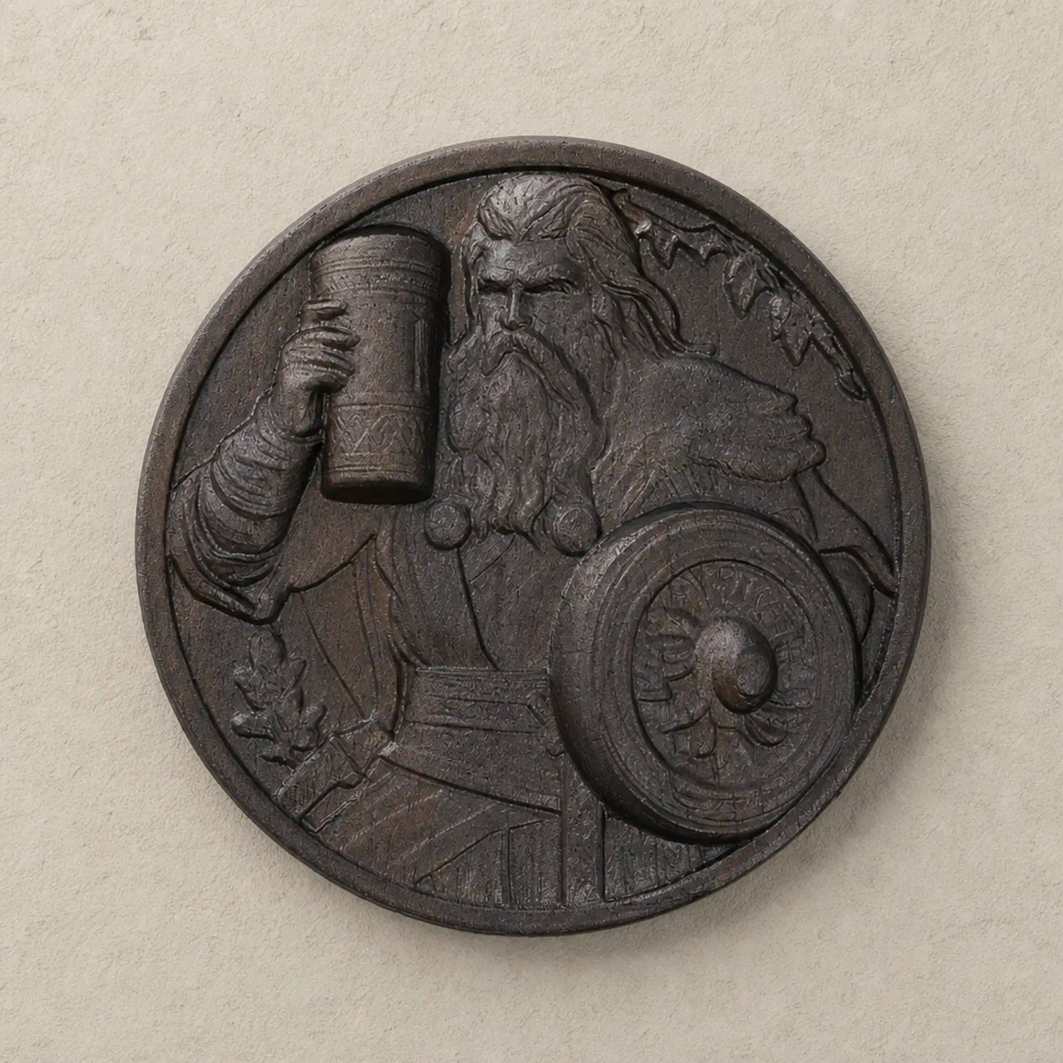 Viking Warrior Norse Odin 3D Model STL File for CNC Router