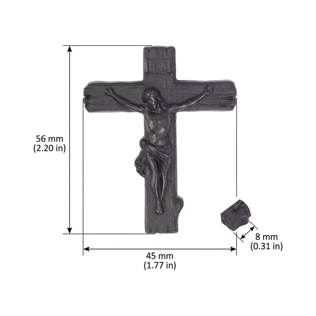 Wood Crucifix Cross Pendant Necklace – Handmade Ebony Wood Catholic Cross, Personalized Christian Necklace