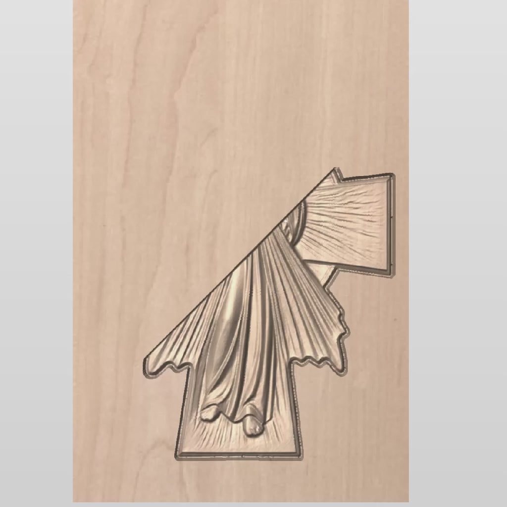 Divine Mercy Christ 3D STL Model Bundle for CNC Wood Carving & 3D Print