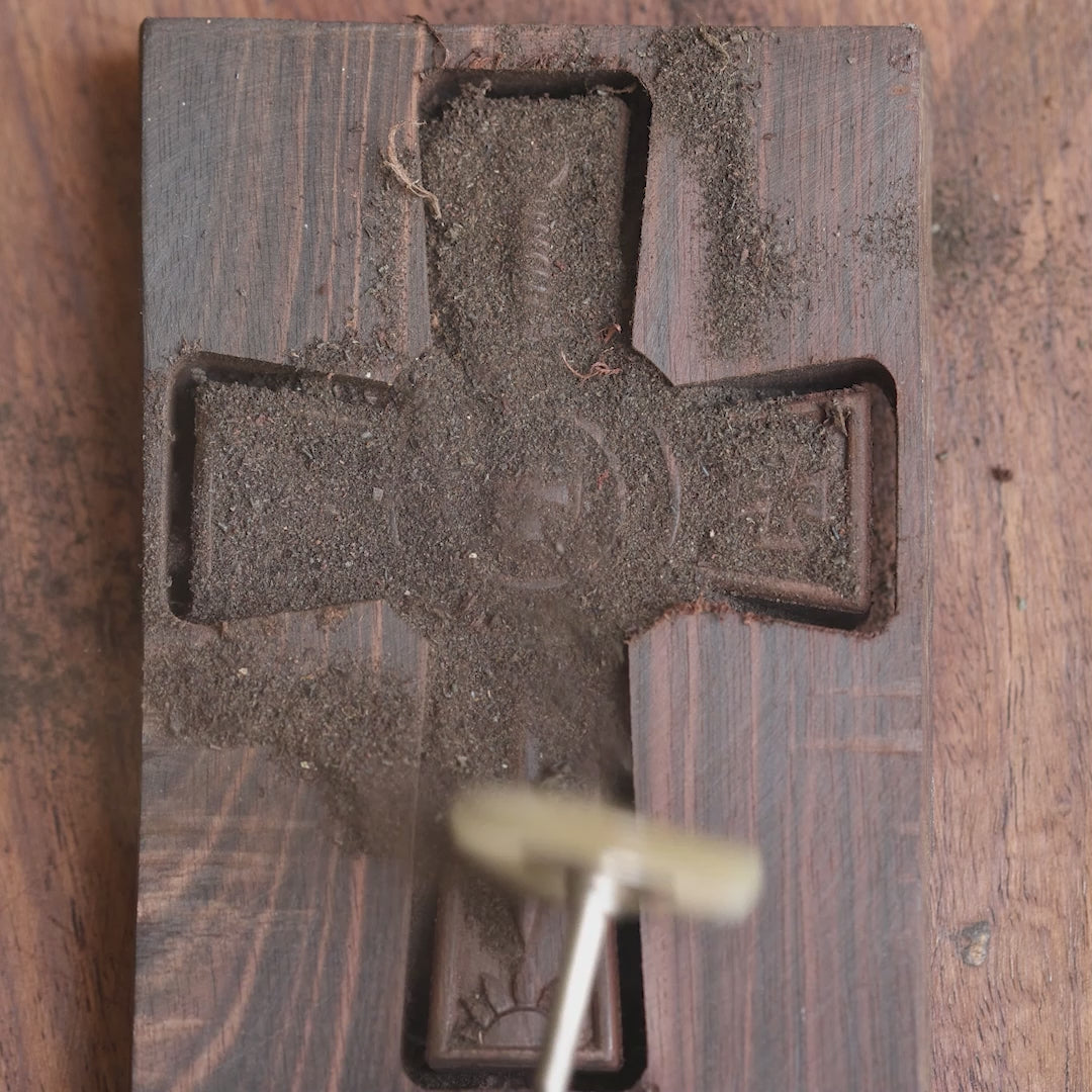 Knights Templar Cross Necklace – Handcrafted Reclaimed Ebony Wood