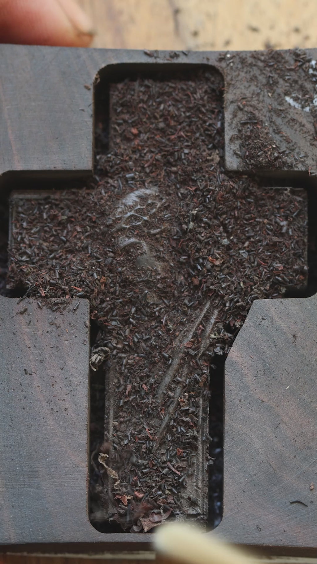Personalized Crown of Thorns Cross Necklace – Handcrafted Ebony Wood Jesus Crucifix Pendant