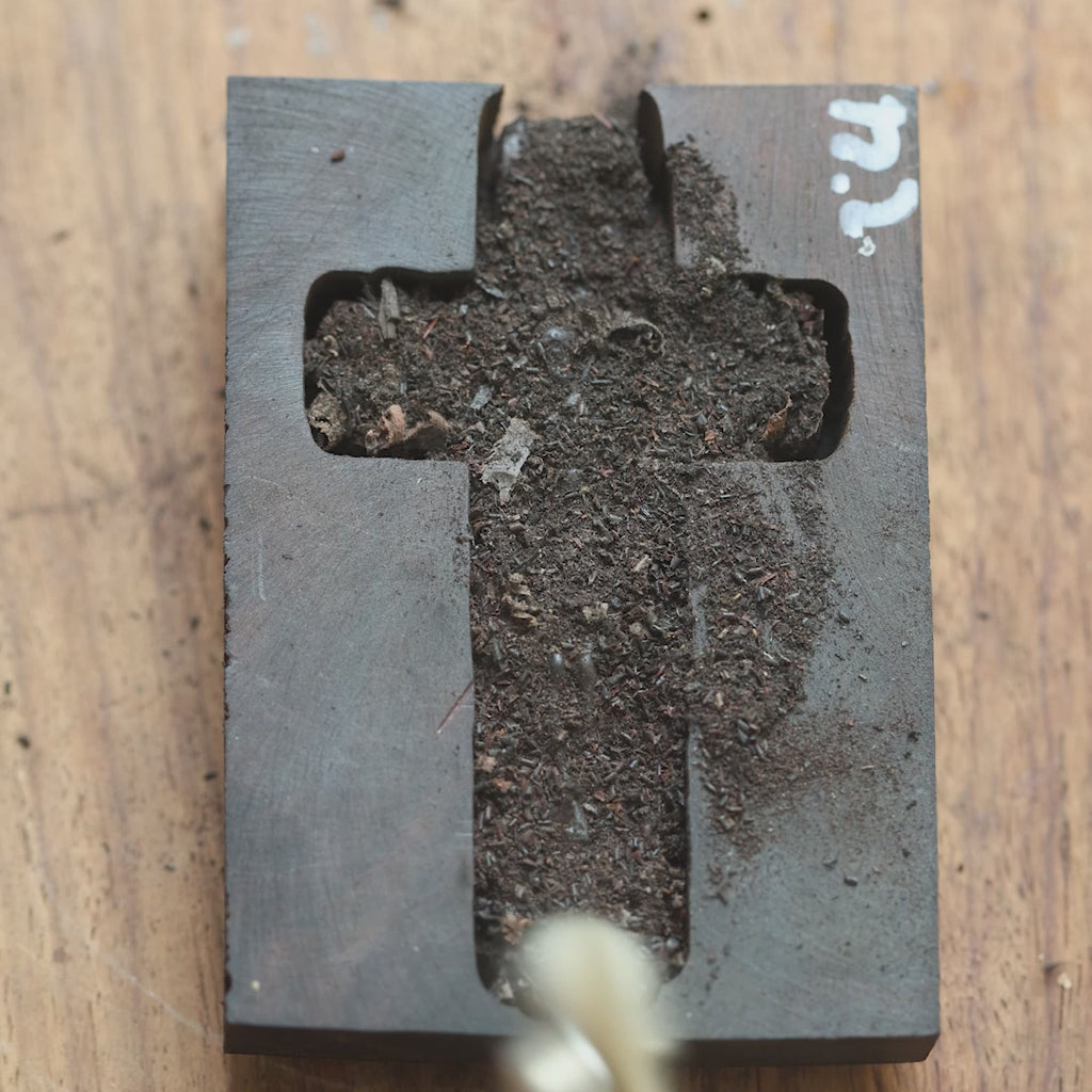 Personalized Rustic Ebony Crucifix Necklace – Hand-Carved Wood Cross Pendant